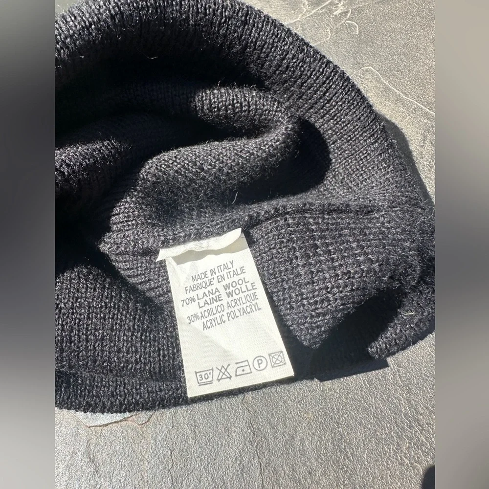 Brandy Melville “Killin’ It” Black Embroidered Beanie